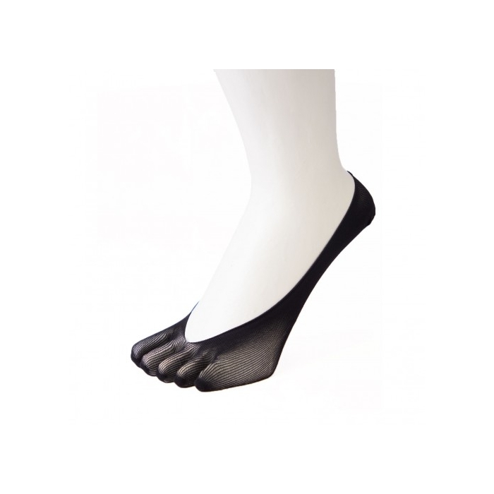 ToeToe, legwear plain nylontoe foot cover - TT54025-blk - black, dames, maat one size eu