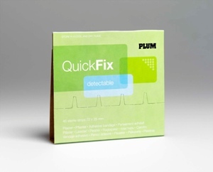 QuickFix navulling blauw detecteerbare pleisters inhoud 45 stuks