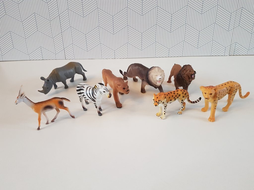 Verzameling plastic dieren