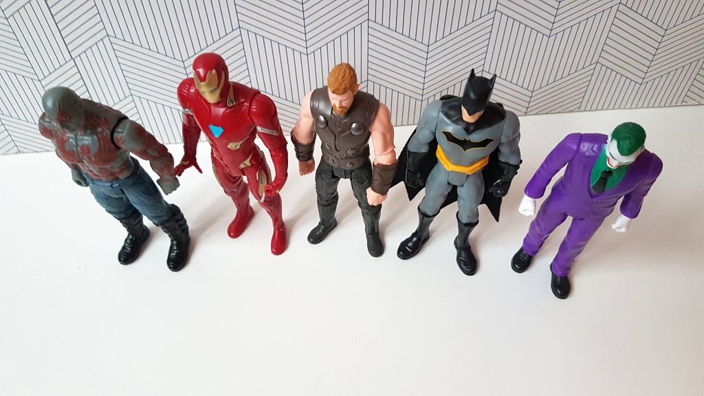 Vijf superhelden/schurken