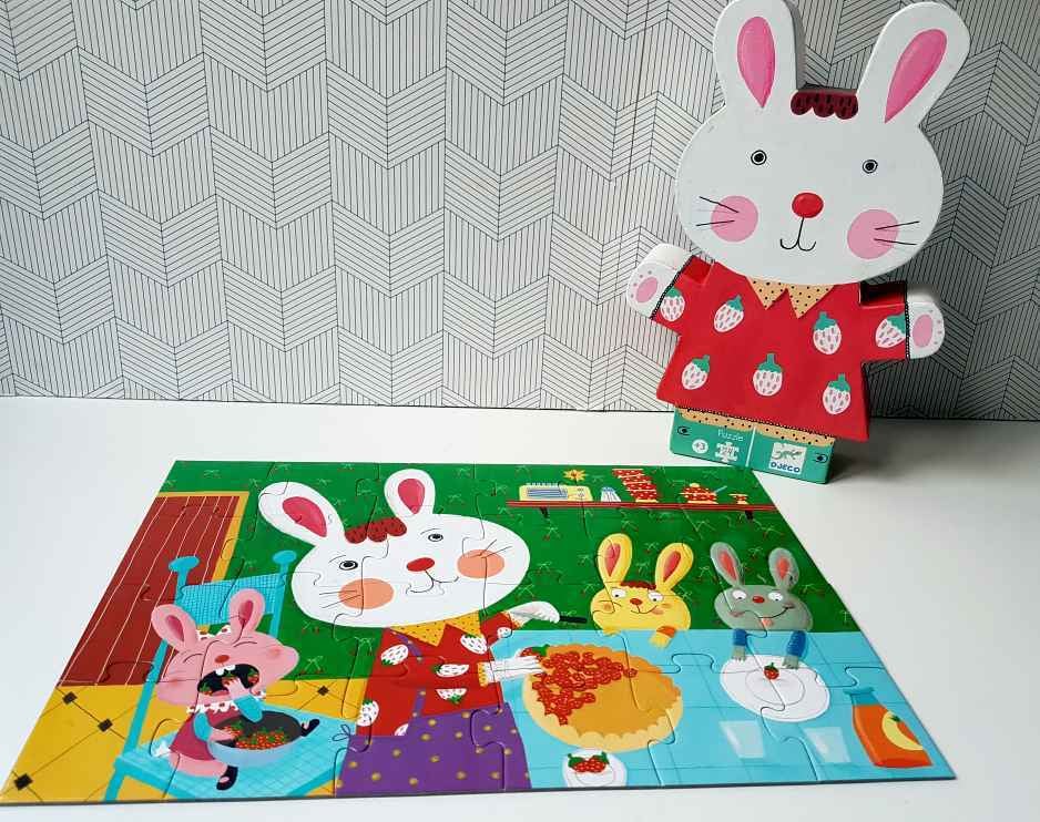 Silhouet puzzel 'Familie konijn' (24 st)