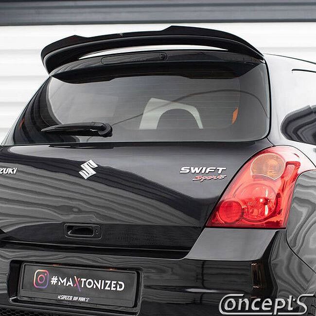 Achterspoiler Add-on glanzend zwart Suzuki Swift MZ 1.6 Sport 09.2006-12.2011