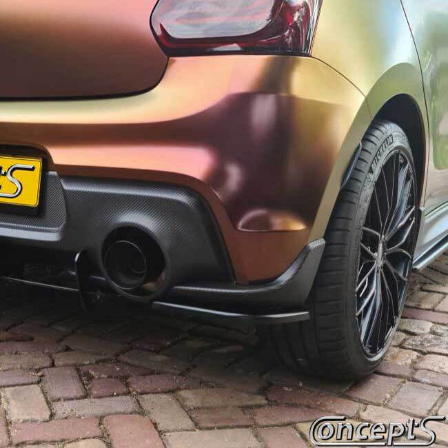 UnderLine rear corners zwart Suzuki Swift Sport AZ 1.4 Boosterjet 06.2018-