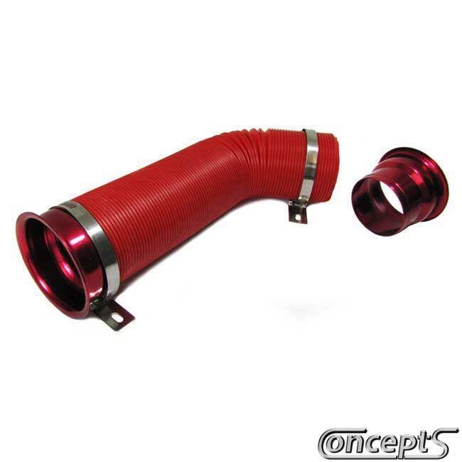 Flexibele Cold Air luchttoevoer slang rood diameter 75 mm lengte 30-90 cm