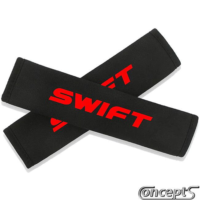 Gordelkussens zwart rood SWIFT set a 2 stuks
