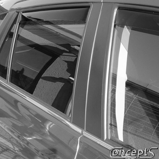 Zijwindschermen zwart achterportieren Suzuki SX4 S-Cross 5-deurs 10.2013-