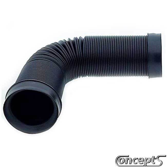 Flexibele Cold Air luchttoevoer slang zwart diameter 75 mm lengte 30 tot 90 cm