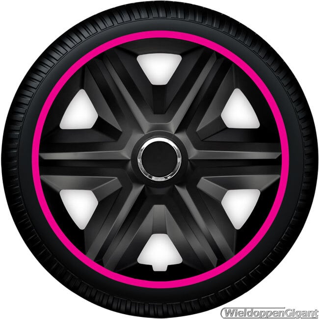 Wieldoppen set AXION-BPR zwart-pink 14 inch t/m 16 inch