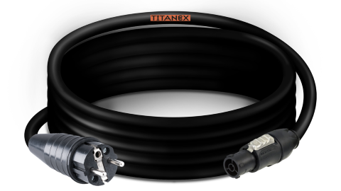 Stroom kabel Neutrik NAC3FX-W-TOP Schuko  kabel HO7RN-F 3x2,5mm&sup2;