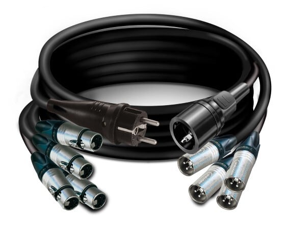 Hybride Combi DMX-Stroom kabel 4digitaal + 3x2,50 stroom  C294