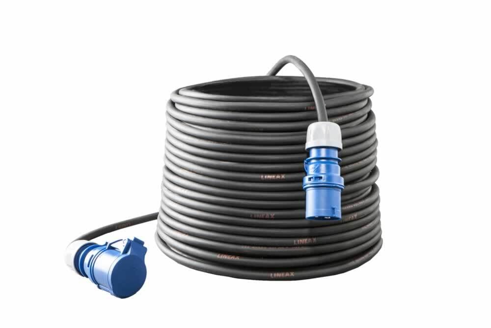 Power connection  HO7RN-F CEE 16A 250V  Light extendcable  with  PCE contact material  3x1.5mm²