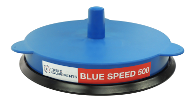 BLUE SPEED 500 kg , Verticale afwikkelaar BLUE SPEED BS500 voor trommel en spoel max gewicht 500kg
