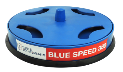 BLUE SPEED 380 kg , Verticale afwikkelaar BLUE SPEED BS380 voor trommel en spoel max gewicht 380kg