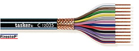 Red copper braided shielded cable 8 x 0.35 - CPR<br />C8035