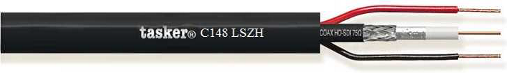 Beveiliging HD CCTV kabel 1x75 Ohm + 2x0.50 - L.S.Z.H.<br />C148 L.S.Z.H.