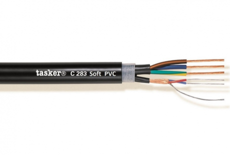 Hybride DMX-kabel digitale audio + voeding 1x2x0,22 + 3x1,50<br />C283soft