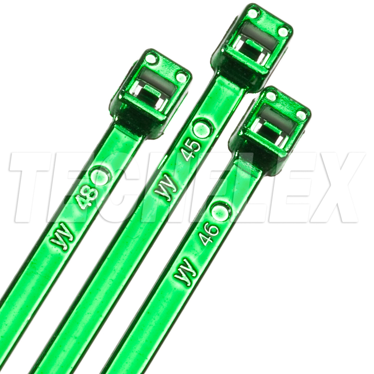 Chrome Plated Cable Ties. Lengte 9.50cm