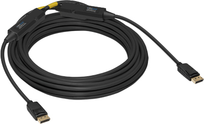 DisplayPort v1.2 Fiber Optic Cables . DVI-2610-FO  DisplayPort v1.2 Fiber Optic Cable, 10 meters  (32.8 ft.)