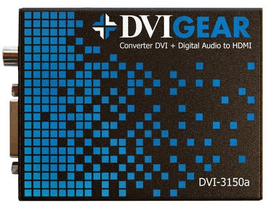 DVI + Digital Audio to HDMI Converter  DVI-3150a