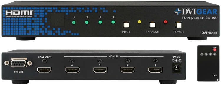 HDMI 4x1 Switcher  DVI-4541b