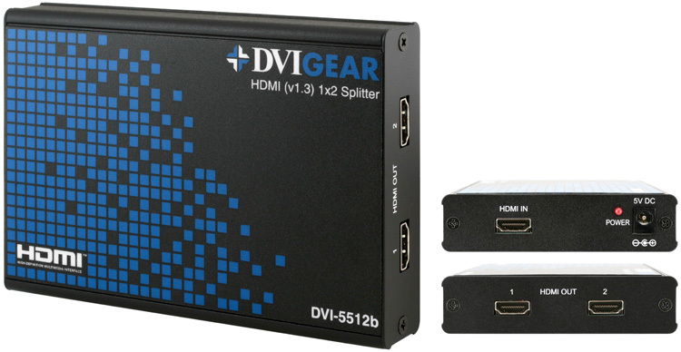 HDMI 1x2 Splitter / Repeater  DVI-5512b