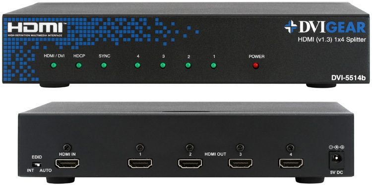 HDMI 1x4 Splitter / Repeater  DVI-5514b