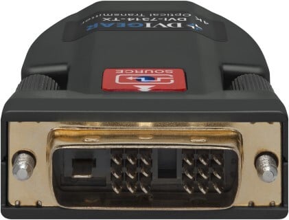 DVI-7314-Tx is a high performance 4K Optical Transmitter that transmits high resolution DVI / HDMI signals over extreme distances using a single fiber optic cable.  This extender supports HDMI v1.4 (non-HDCP) signals with resolutions up to 4K (4096x2160 / 30p) over cable distances up to 1.2 miles (~2.0 km).