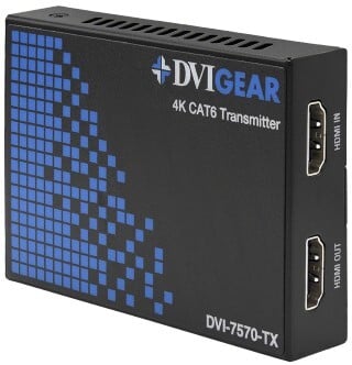 DVI-7570-Tx  DVIGear Wildcat® Copper Transmitter . Supports HDMI 4K /60p, HDCP 2.2 compliant<br />Supports resolutions up to 3840x2160 /60p (4:4:4) with visually lossless compression