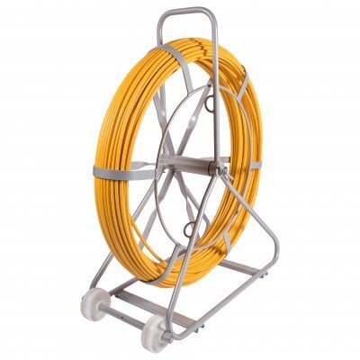 FV3-11-150  Ø NAALD 11,0 mm .Glasvezelnaalden zijn de meest efficiënte manier om kabels of trekkoorden in ondergrondse leidingen te trekken. Haspel lengte 150mtr