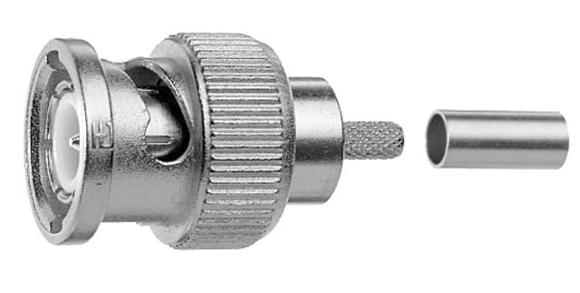 J01000A1256   BNC Straight Plug crimp/crimp G5 (RG-223/U) Professional
