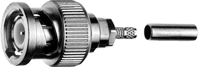 J01000B0018    BNC Straight Plug Crimp G3 (RG-178B/U) crimp/crimp