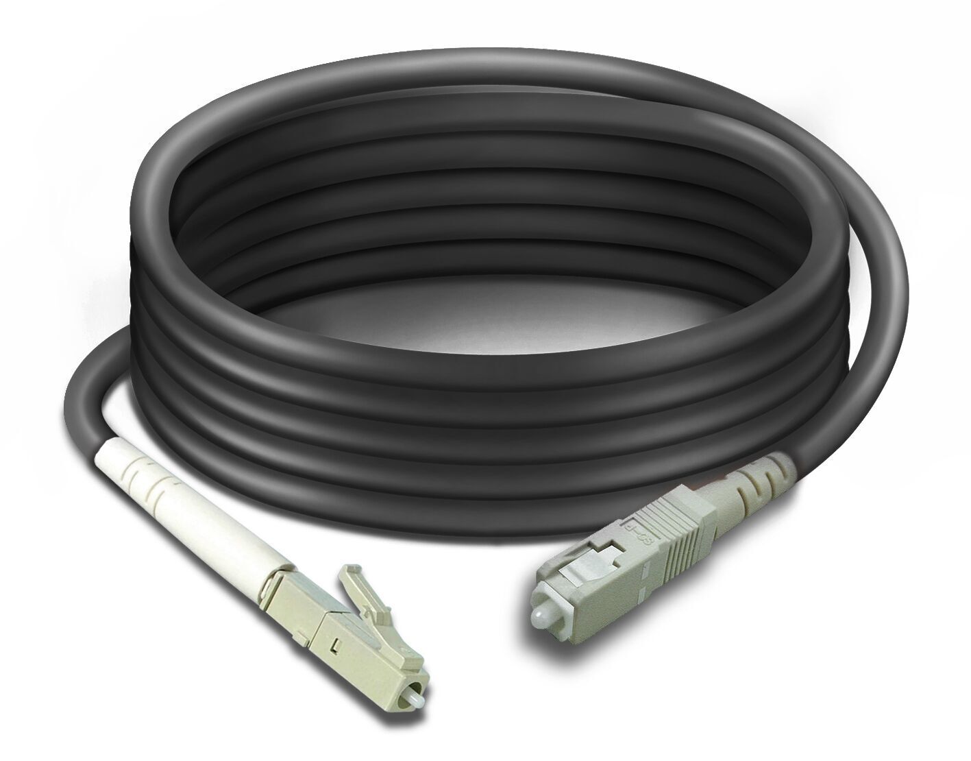 Glasvezel Fiber Optics kabel  Simplex  Singlemode . Connectoren  SC - LC