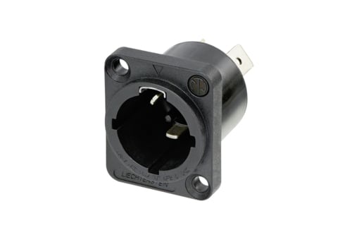 NAC3MPX-WOT-TOP<br />Appliance inlet connector, 1/4" flat tab terminals, without insulation divider