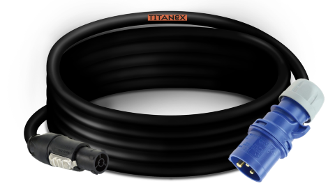 Stroom kabel Neutrik NAC3FX-W-TOP  plug CEE  kabel HO7RN-F 3x1,5mm&sup2;