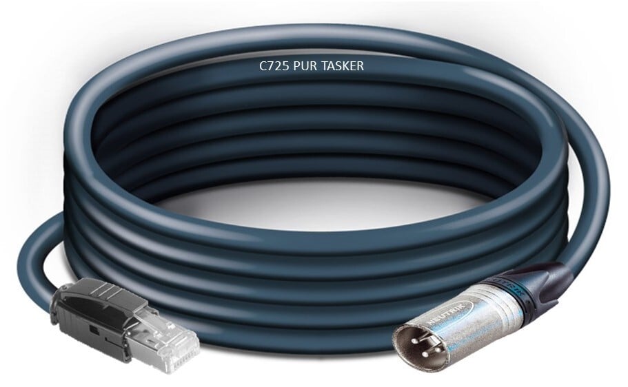 Ethernet Cat 5e C725PUR kabel RJ45-Neutrik NC3MXX. Mobiel In/Outdoor