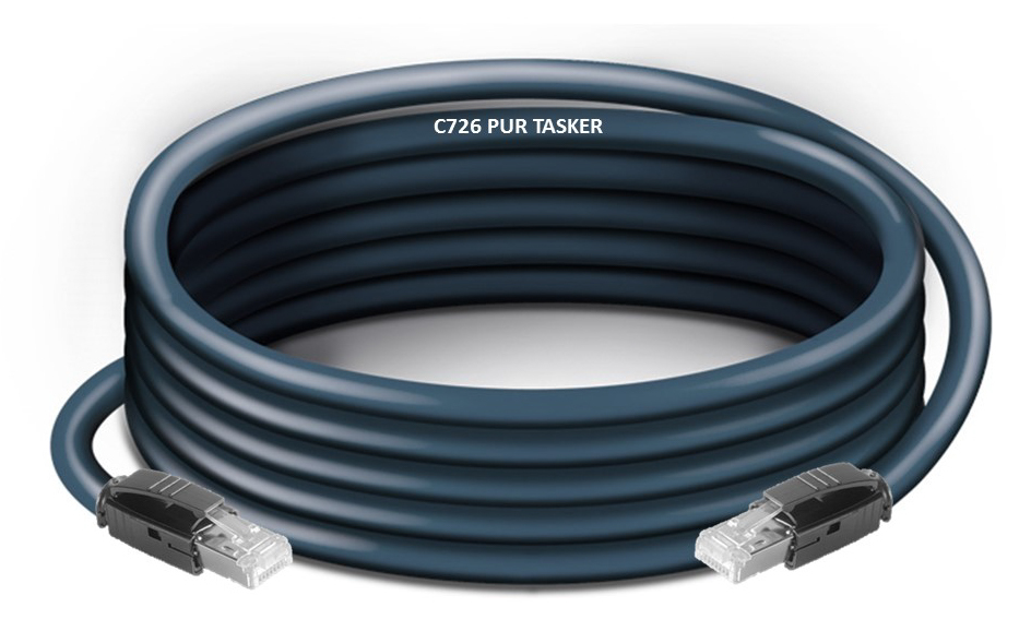 Ethernet Cat7flex Tasker kabel C726 PUR. Fixed en Mobiel. RJ45 - RJ45