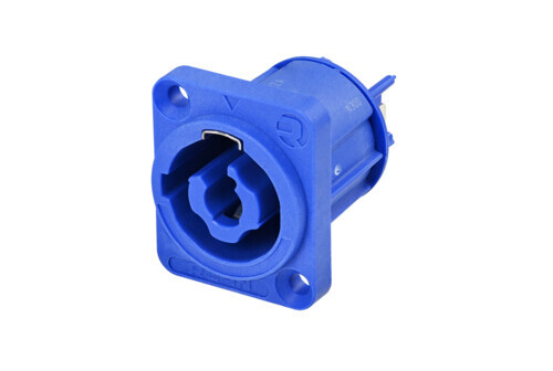 RRAC3I-G<br />3 pole AC power inlet receptacle with D-Size mounting flange which can be mounted from the front and the rear