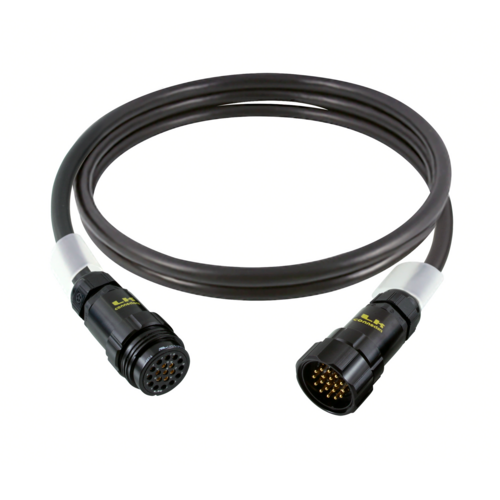 CKPE50-ASAS-M050  Cable: Power multicore 13 x 2.5 mm² black,<br />connector 1: Socapex 419 female compatible, connector 2: Socapex 419 male compatible.<br />Shrink tubing on both sides for your own labeling. Artikel 1029177