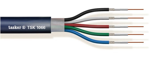 Multivideo shielded cable 5x75 Ohm double shielding<br />TSK1066