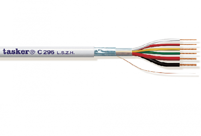 Surveillance Alarm kabel 4x0,22 + 2x0,50<br />C296.L.S.Z.H
