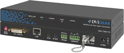MultiPort 4K Fiber Optic Extender, 1x LC  DVI-7340