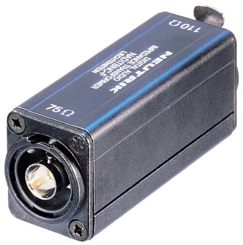 NADITBNC-F<br />Female XLR chassis connector 110 ? input - female BNC 75 ? output. Interface balanced and coaxial lines.