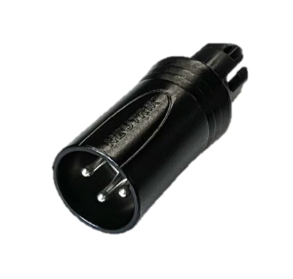Audio XLR-kabelconnectoren NC3MXX-BAG-WOB  Bulk doos 100st<br />3-polige mannelijke kabelconnector, zwarte behuizing en zilveren contacten, zonder afdicht dop