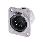 NC5MDM3-L-1     5 pole male receptacle, solder cups, Nickel housing, siver contacts, M3 mounting holes