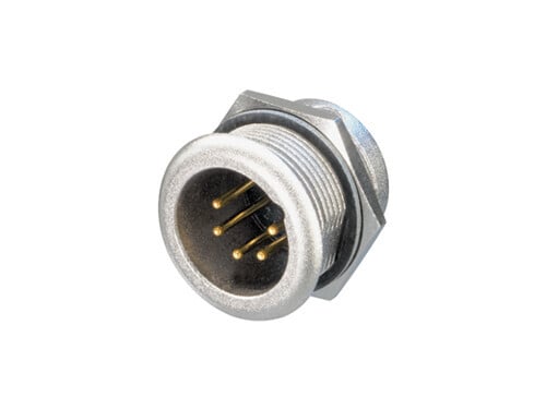 NC5MPR-HD<br />Heavy duty sealed male 5-pole XLR chassis connector for outdoor use, weatherproof applications as well as in a wide range of industrial applications.