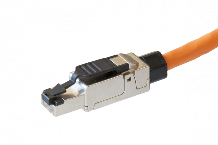 Lumberg PK704-MS RJ45 connector CAT6A. Field attachable shielded for massief round cable