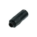 RA3MT-B<br />3 pole TINY xlr adapter, male to male