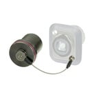 Neutrik Sealing Accessories SCNO-FDW-A.Rugged,all metal sealing cover for opticalCON chassis connectors.