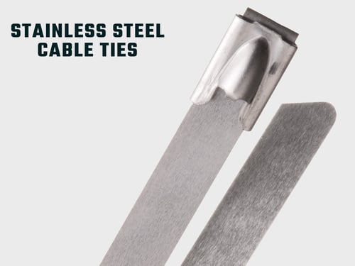Stainless Steel Cable Ties  . RVS Kabelbinders Treksterkte 45kg