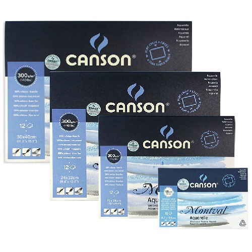 Canson Montval Aquarelblok 12st 300g/m2 19 x 24 cm
